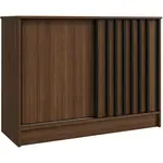 Beautysofa KOMODA Horizon se 2 posuvnými dveřmi, 100 cm, ořech + černá