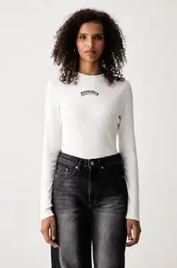 Tommy Jeans  tričko s dlouhým rukávem dámské bavlněné s elastanem