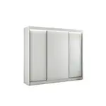 ALTDECOR ŠATNÍ SKŘÍŇ BERGO s LED – 250 cm – bílá