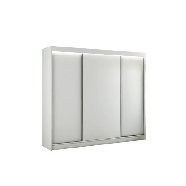 ALTDECOR ŠATNÍ SKŘÍŇ BERGO s LED – 250 cm – bílá
