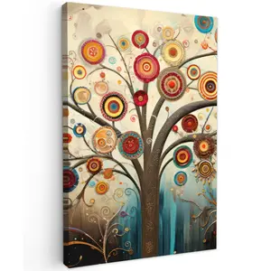MuchoWow OBRAZ NA PLÁTNĚ Strom - Strom života - Barva 40x60 cm