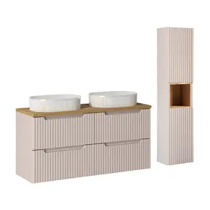 Petits-meubles KOUPELNOVÝ NÁBYTEK 120.4cm Riva 2er-Set Kašmír