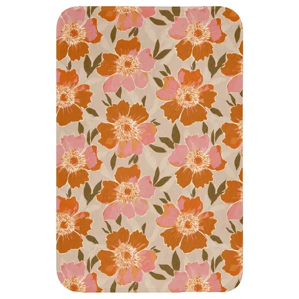 OnlyWow WC PŘEDLOŽKA Květiny - Motiv - Retro 40x60 cm