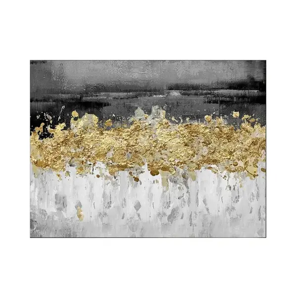 KUNSTLOFT RUČNĚ MALOVANÝ AKRYLOVÝ OBRAZ ČERNÝ/ŠEDÝ, 90/60 CM