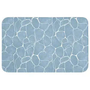 OnlyWow WC PŘEDLOŽKA Organic - vzor - modrá 80x50 cm