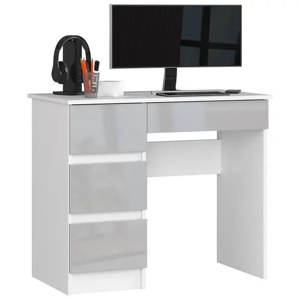 RAUMHIRSCH FURNITURE PSACÍ STŮL Bílý, lesklý kovový 77/90/50