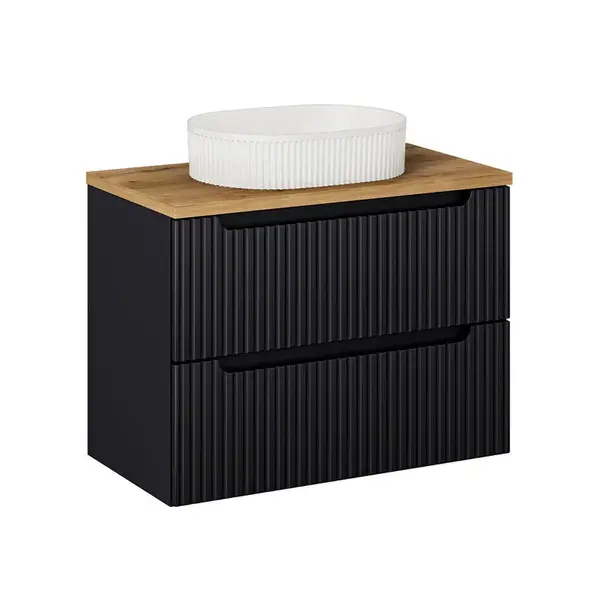 Petits-meubles UMYVADLO 80.4cm Riva Černá a dřevěná