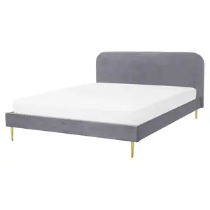 Beliani ČALOUNĚNÁ POSTEL 160/200 cm Šedá Flayat