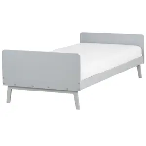 Beliani POSTEL s roštem 90x200 cm Šedá Bonnac