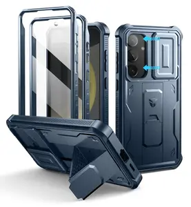 Dexnor 360 Kickstand Camprotector obal Samsung Galaxy S24 Plus, modrý