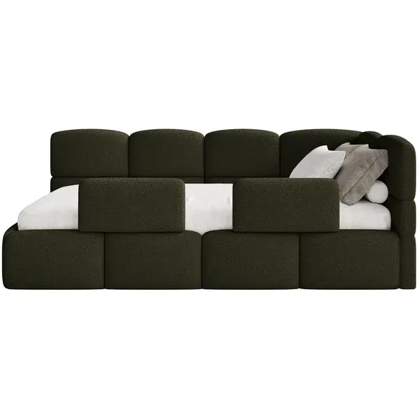 Selsey DĚTSKÁ POSTEL Cloudy olivově zelená 120 cm, buklé