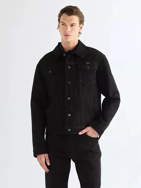 Pánská bunda WRANGLER COWBOY CUT JACKET SHADOW BLACK 112387057 Velikost: M