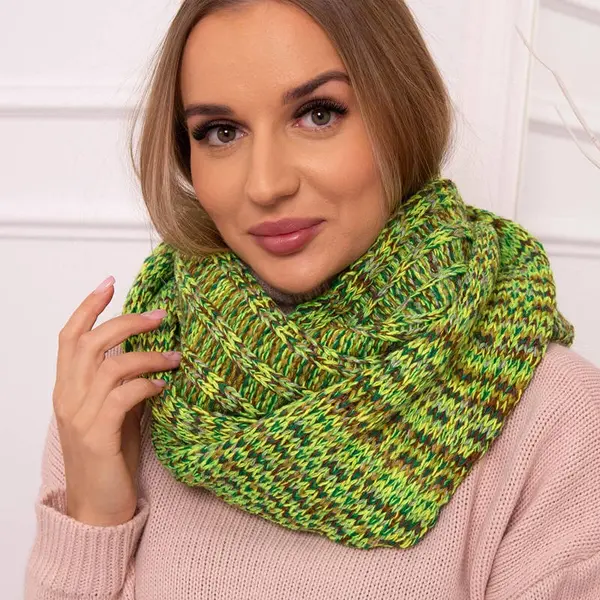 Kesi KN15 Dámská čepice s kapucí zelená neonová