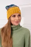 marka niezdefiniowana Fleecová čepice Dolores K303 mustard+black+sea