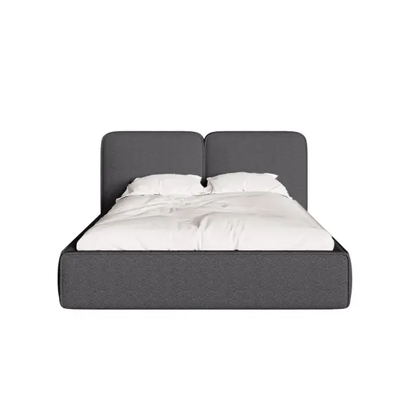 Fedve POLSTROVACÍ POSTEL LAUGA 200x200 cm, Tmavě šedá