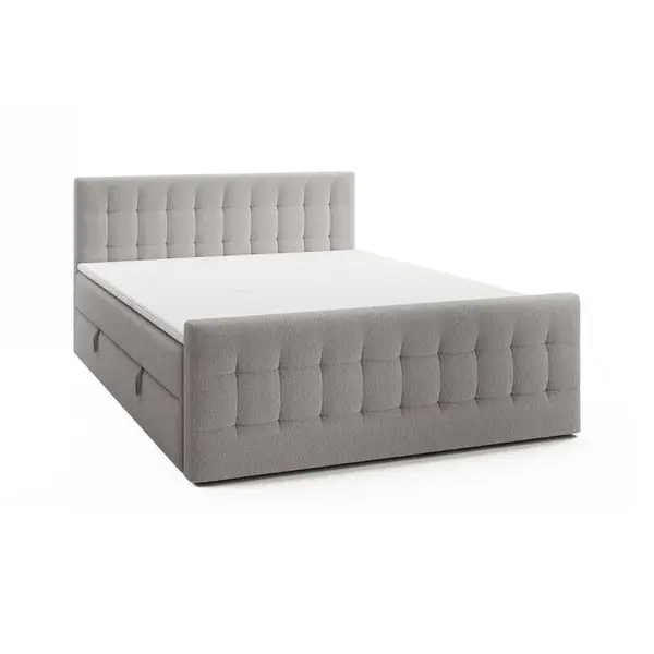 Fedve BOXSPRINGOVÁ POSTEL YAZO ROYAL 160x200 cm, Šedá