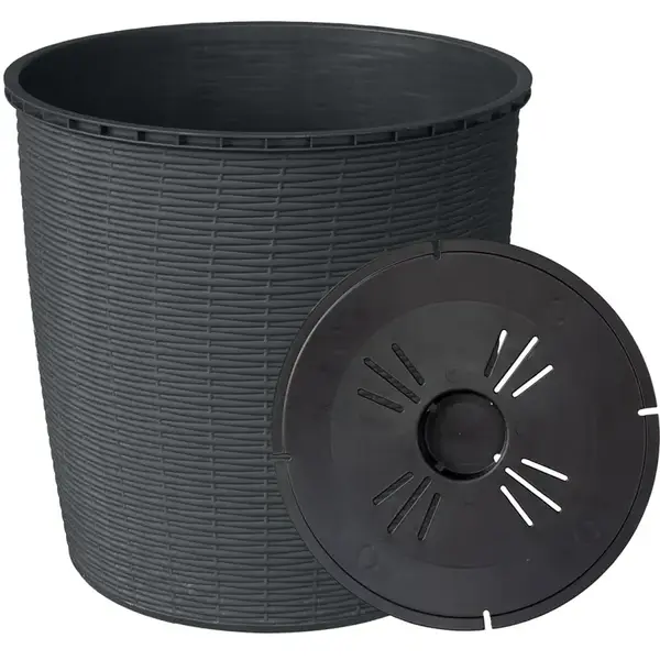 Kvetináč RATTAN 26L sivý
