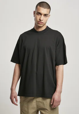 Oversized mock Neck Tee černé
