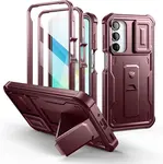 Dexnor 360 Kickstand Camprotector obal Samsung Galaxy A17, vínový