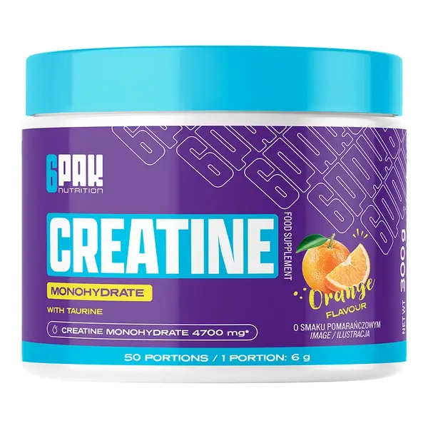 6Pak Nutrition Creatine Monohydrate + taurin 300 g grep