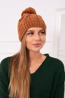 Kesi Stefania fleecová čepice K278 světle hnědá