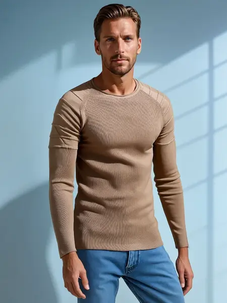 Pánský béžový svetr Dstreet