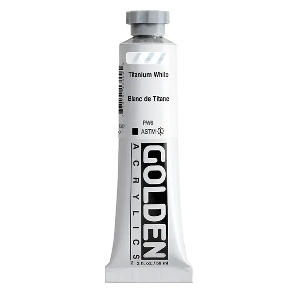 Akrylová barva Golden Heavy Body 59 ml - Titanium White 1380