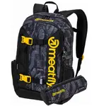 Batoh meatfly basejumper + penál zdarma černá/modrá/žlutá 22 l