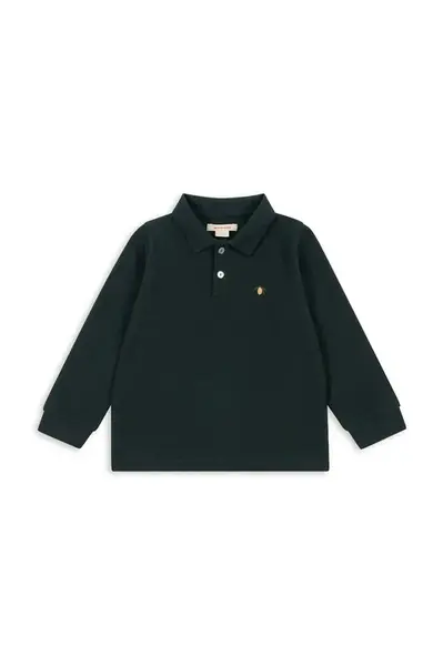 Detská bavlnená polokošeľa Konges Sløjd FLORIAN LS POLO GOTS