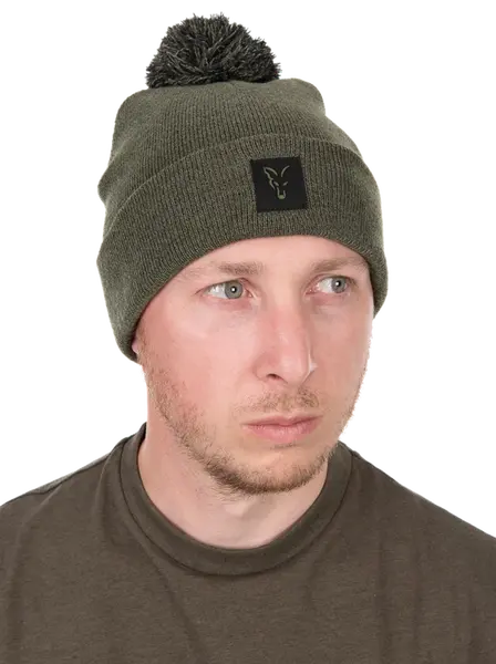 Fox čepice collection bobble hat green black