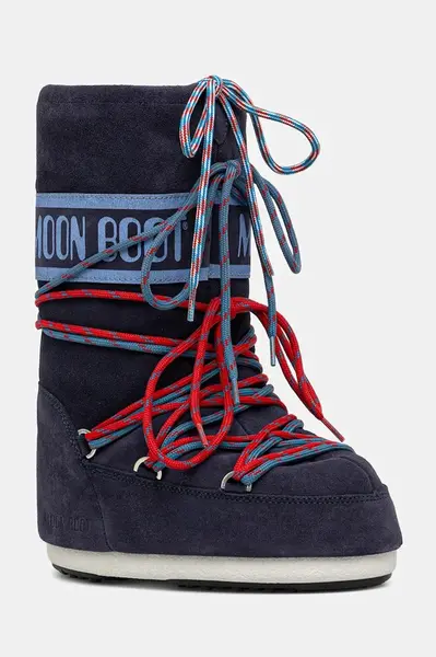 Detské zimné semišové topánky Moon Boot MB ICON SUEDE LACES