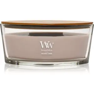 Woodwick Opulent Wood Patchouli Creme vonná sviečka s dreveným knotom 453.6 g