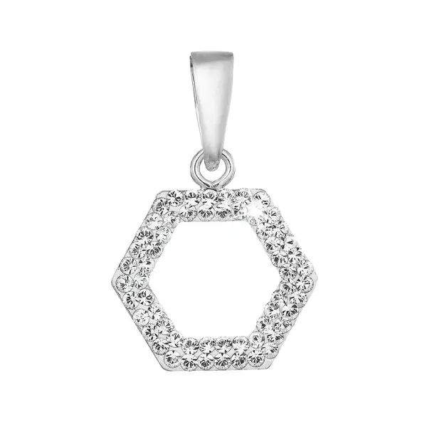 Evolution Group Strieborný prívesok s kryštálmi Swarovski 74073.1