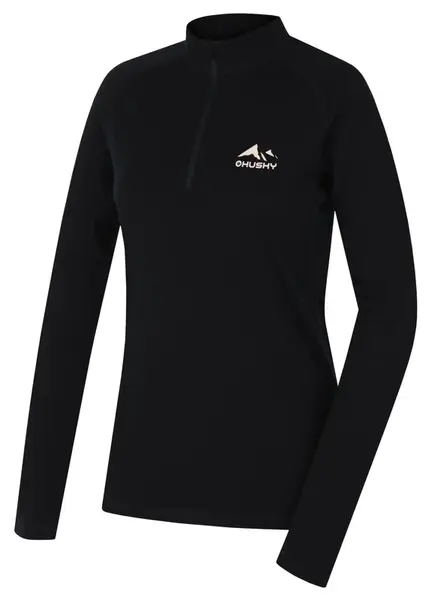 Husky  Merow Zips L black, L Merino termoprádlo tričko