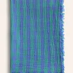 Bavlněný ubrus Calma House Nasau 120 x 180 cm modrá barva