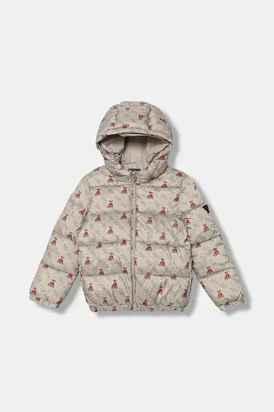 Dětská bunda Guess béžová barva, N5BL04 WCFM0