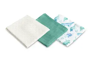 SENSILLO Bambusové plenky, 70x80 - 3ks v balení - Dino