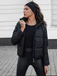 Dámská zimní bunda NORDPUFF péřová s kapucí černá Dstreet