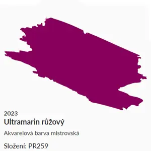 Akvarelová barva Umton 2,6ml – 2023 ultramarin růžový