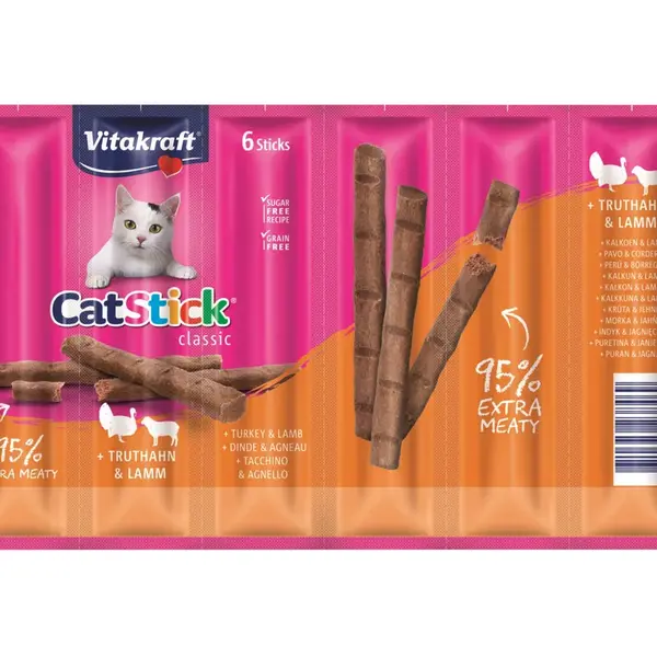 Vitakraft Cat Stick krůta a jehně 6x6 g