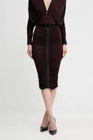 Sukně Elisabetta Franchi vínová barva, midi, pouzdrová, GO13256E2