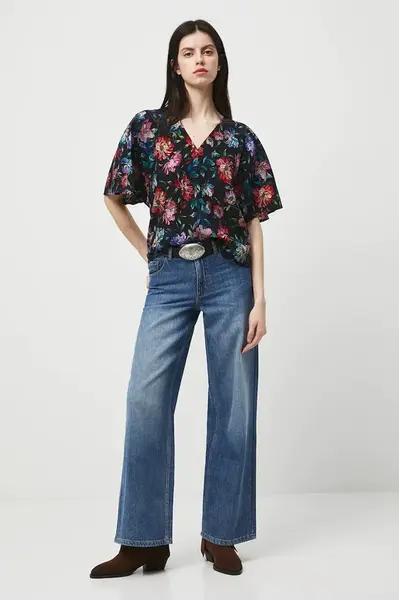 Halenka Medicine dámská, černá barva, vzorovaná