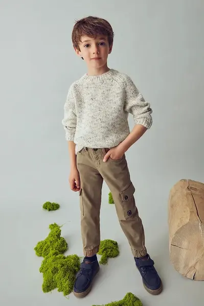 Dětské kalhoty Mayoral béžová barva, 4557