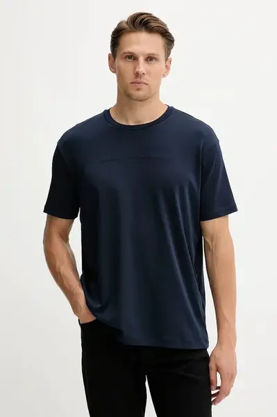 Bavlněné tričko Paul&Shark Knitwear pánské, tmavomodrá barva, 15311636