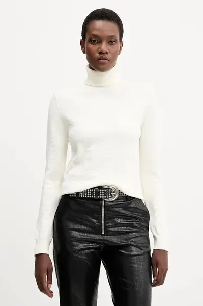 Svetr Iceberg dámský, béžová barva, s golfem, A003 9029