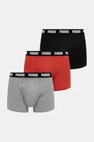Boxerky Puma 3-pack pánské, černá barva, 938327