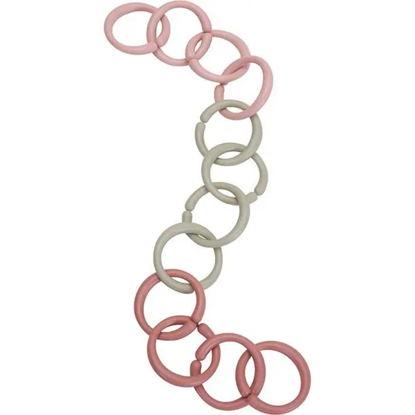Little Dutch Fairy Garden Little Loops Toy Rings sada kroužků pro děti od narození 0 m+ Pink 12 ks