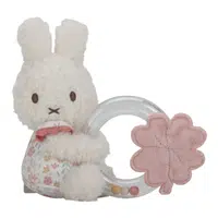Little Dutch Miffy Fluffy Lucky Blossom Ring Rattle chrastítko 0 m+ Pink 1 ks