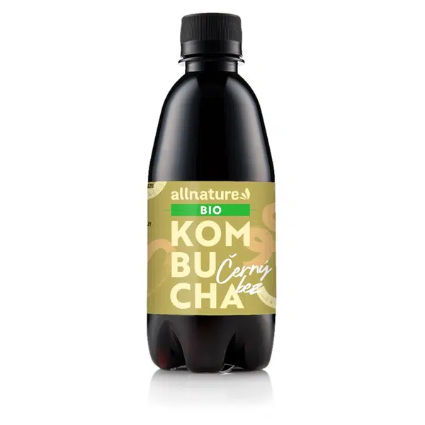 ALLNATURE Kombucha černý bez BIO 330 ml