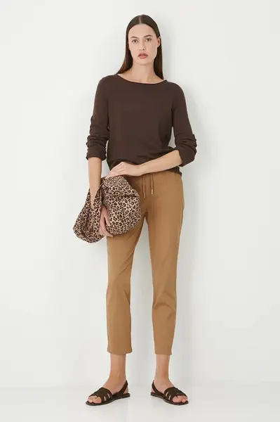 Kalhoty Medicine dámské, černá barva, střih chinos, medium waist